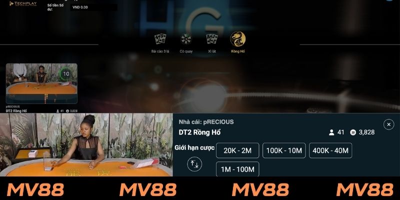 Các công thức cược casino tại MV88 bao thắng