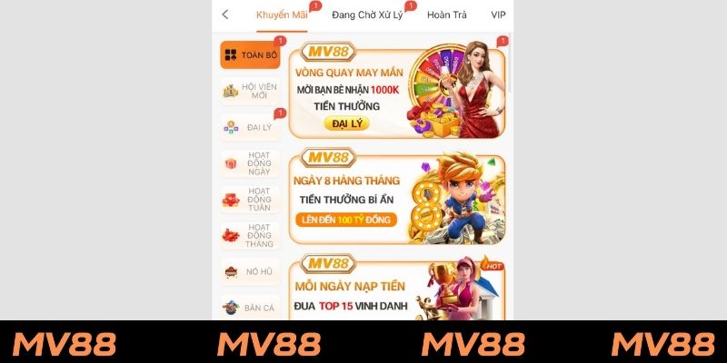 Hướng dẫn nhận và nhập mã khuyến mãi MV88