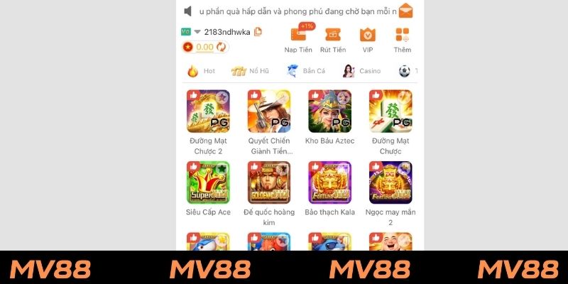 Khám phá kho game 999+ của MV88