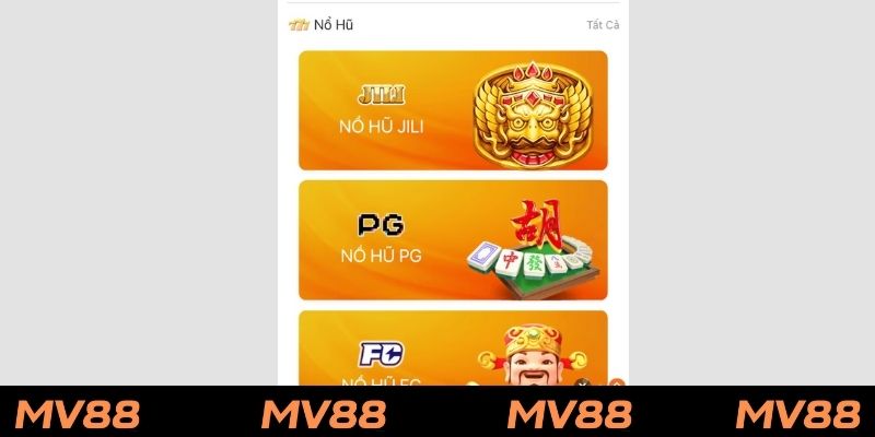 Top game nổ hũ MV88 cho newbie